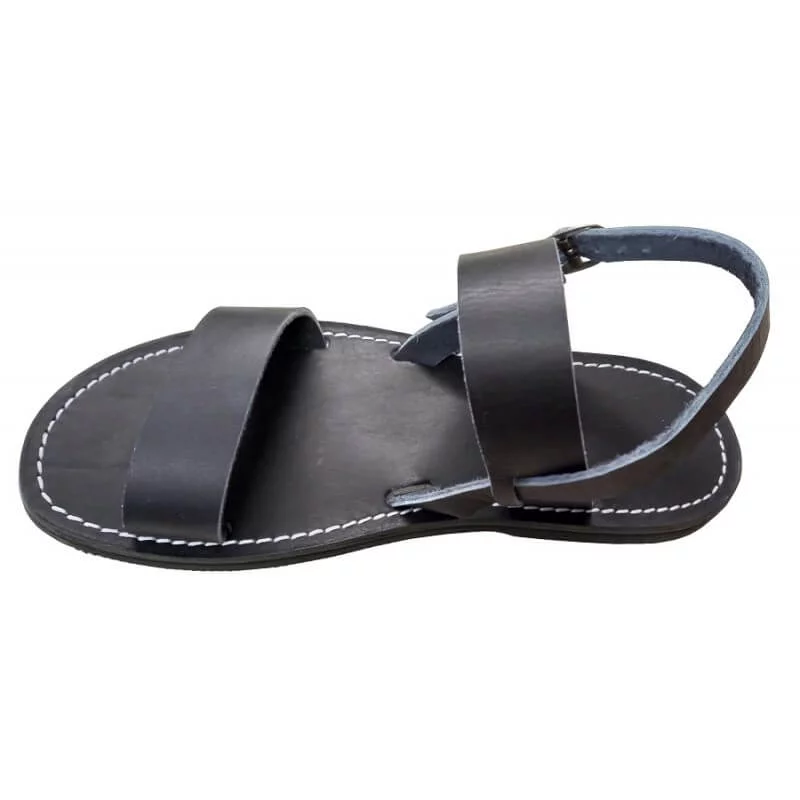 Sandales cuir homme monastiques franciscaines, noire