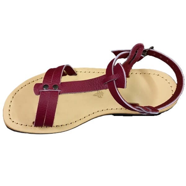 Sandales artisanales femme en cuir fabriquées en France