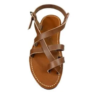 Sandales artisanales homme en cuir fabriquées en France