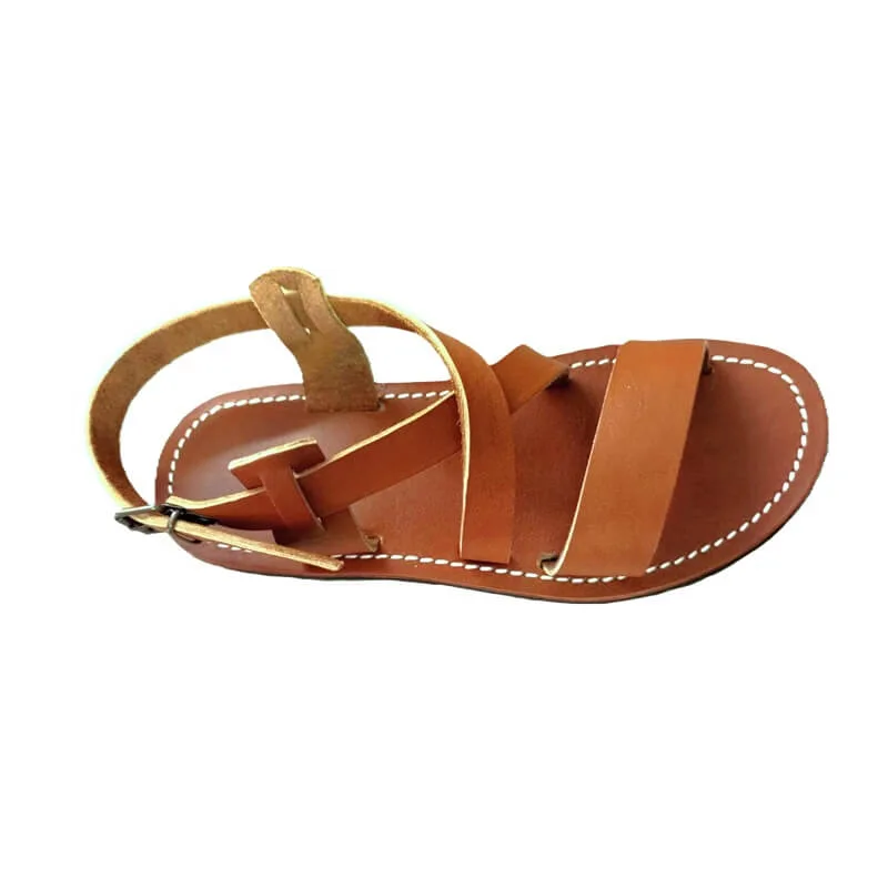 sandales cuir homme lanières croisées