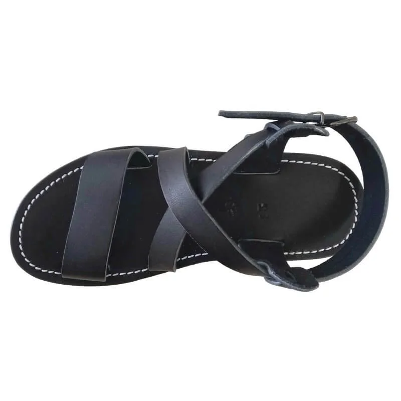 Sandales homme croisées, noire